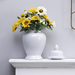 Ваза белая с крышкой однотонная Chinoiserie Ceramics варинант исполнения - 6 | Loft Concept в Ижевске