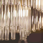 Люстра подвесная овальная со стеклянными трубками Nembus варинант исполнения - 3 | Loft Concept в Ижевске