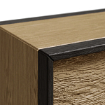 Тумба 2 ящика с подсветкой на рельефном фасаде Warm Industrial варинант исполнения - 5 | Loft Concept в Ижевске