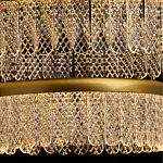 Люстра двухъярусная с золотого цвета и прозрачными подвесками Pettico варинант исполнения - 7 | Loft Concept в Ижевске