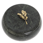 Шкатулка круглая из натурального камня змеевик Stone Casket варинант исполнения - 3 | Loft Concept в Ижевске