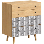 Комод с принтом на ящиках Elise Chest of Drawers варинант исполнения - 11 | Loft Concept в Ижевске