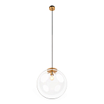 Подвесной светильник со стеклянным прозрачным плафоном в форме шара и золотыми металлическим акцентами 30 ClassiCon варинант исполнения - 2 | Loft Concept в Ижевске