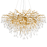 Люстра подвесная с прозрачными стеклянными подвесками в форме капель Диаметр 100 см Droplet Chandelier варинант исполнения - 7 | Loft Concept в Ижевске