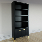 Книжный Стеллаж Elsa Dreams Black с задней стенкой варинант исполнения - 1 | Loft Concept в Ижевске