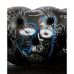 Кресло "Баския и Уорхол" Basquiat Warhol graffiti chair натуральная кожа варинант исполнения - 7 | Loft Concept в Ижевске
