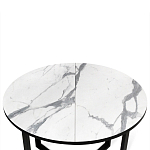 Стол обеденный раздвижной со столешницей белый мрамор Magali варинант исполнения - 6 | Loft Concept в Ижевске