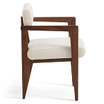 Кресло обеденное Alcove White Boucle из массива ореха варинант исполнения - 3 | Loft Concept в Ижевске