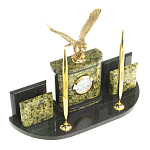 Настольный письменный набор из змеевика и бронзы с декором в виде орла Successful Leader варинант исполнения - 2 | Loft Concept в Ижевске