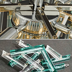 Дизайнерская люстра AQUA Blue Lagoon бирюзовое стекло несколько ярусов варинант исполнения - 3 | Loft Concept в Ижевске