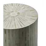 Круглый приставной столик с инкрустацией RADIAL BONE INLAY SIDE TABLE варинант исполнения - 1 | Loft Concept в Ижевске