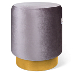 Пуф фиолетовый велюр на золотом металлическом основании Golden Belt варинант исполнения - 1 | Loft Concept в Ижевске