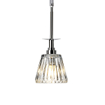 Подвесной светильник хромированного цвета с граненым прозрачным стеклянным плафоном Elstead Lighting варинант исполнения - 1 | Loft Concept в Ижевске