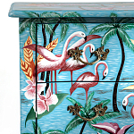 Комод с росписью Розовый фламинго L.XV CHEST OF DRAWERS Flowers with Flamingo варинант исполнения - 3 | Loft Concept в Ижевске
