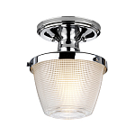 Потолочный светильник для ванных комнат с плафоном из прессованного фактурного стекла Quoizel варинант исполнения - 1 | Loft Concept в Ижевске