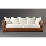 Элитарный современный диван Birmingham с кожаной спинкой варинант исполнения - 1 | Loft Concept в Ижевске