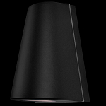 Уличный настенный светильник светодиодный конусообразной формы черного цвета из металла Urban Minimalist варинант исполнения - 1 | Loft Concept в Ижевске