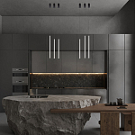 Подвсеной светильник светодиодный металлический цилиндрической формы черно-белый Trumpet tube варинант исполнения - 5 | Loft Concept в Ижевске