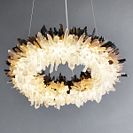 Люстра кргулая светодиодная из дымчатых и прозрачных необработанных кристаллов Raw Crystal варинант исполнения - 2 | Loft Concept в Ижевске