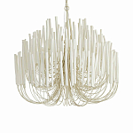 Люстра белая с несколькими ярусами деревянных палочек Bright Wooden Chandelier варинант исполнения - 1 | Loft Concept в Ижевске