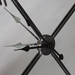 Часы настенные зеркальные с чёрным металлическим циферблатом Mirror Tower Clock варинант исполнения - 3 | Loft Concept в Ижевске