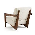 Кресло Avalon White Boucle из массива ореха варинант исполнения - 2 | Loft Concept в Ижевске