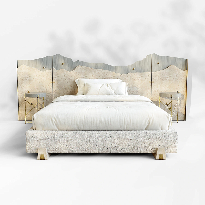 Кровать Okinawa Бежевый Лазурь в Ижевске | Loft Concept 