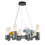 Люстра круглая серая с 8-ю светодиодными лампами Generosity варинант исполнения - 1 | Loft Concept в Ижевске