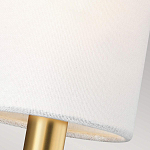 Бра с прямоугольным основанием цвета латунь и 2-мя белыми цилиндрическими льняными абажурами Feiss варинант исполнения - 3 | Loft Concept в Ижевске