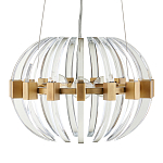 Люстра круглая с прозрачными элементами в форме полумесяца Crystal Crescent варинант исполнения - 4 | Loft Concept в Ижевске