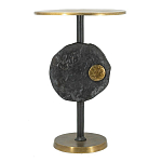 Столик приставной с абстрактным основанием и акцентом в виде золотистого диска Heavenly Space варинант исполнения - 1 | Loft Concept в Ижевске