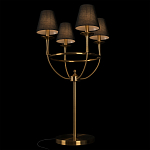 Настольная лампа на металлическом основании бронзового цвета с 4-мя черными конусовидными абажурами Dignity варинант исполнения - 4 | Loft Concept в Ижевске