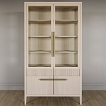 Витрина Primo со стеклянными фасадами и буфетом шпон Светлый дуб варинант исполнения - 2 | Loft Concept в Ижевске