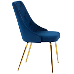 Стул в темно-синей велюровой обивке Ward Dark Blue Velour Chair варинант исполнения - 3 | Loft Concept в Ижевске