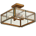 Потолочный светильник квадратный из толстого литого стекла Cast Glass варинант исполнения - 4 | Loft Concept в Ижевске