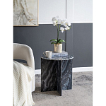 Столик кофейный с столешницей из черного мрамора Compact Black Marble Table варинант исполнения - 7 | Loft Concept в Ижевске