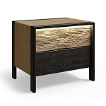 Тумба 2 ящика с подсветкой на рельефном фасаде Warm Industrial варинант исполнения - 3 | Loft Concept в Ижевске