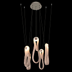 Подвесной светильник белого цвета с 6-ю изогнутыми плафонами Flow Loop варинант исполнения - 5 | Loft Concept в Ижевске