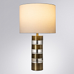 Настольная лампа с цилиндрическим основанием и белым абажуром Crystal Harmony  варинант исполнения - 1 | Loft Concept в Ижевске