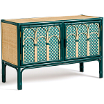 Комод для посуды из ротанга Felice Rattan Green варинант исполнения - 2 | Loft Concept в Ижевске