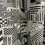 Мебельная ткань Шенилл черно-белый принт 280 см T3-44 варинант исполнения - 1 | Loft Concept в Ижевске