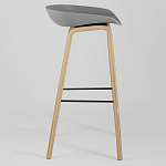 Барный стул на ножках из натурального дерева Boras Grey варинант исполнения - 2 | Loft Concept в Ижевске