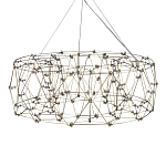 Люстра с тонкой металлической конструкцией цвета золото Quasar варинант исполнения - 2 | Loft Concept в Ижевске