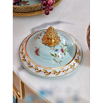 Шкатулка с крышкой из голубого фарфора с риунком птиц и цветов Blue Garden варинант исполнения - 5 | Loft Concept в Ижевске