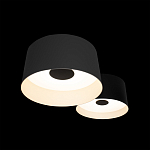 Потолочный светильник с 2-мя цилиндрическими абажурами серого и черного цвета Urban Dome варинант исполнения - 6 | Loft Concept в Ижевске