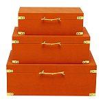 Комплект оранжевых чемоданов Golden Twigs варинант исполнения - 1 | Loft Concept в Ижевске