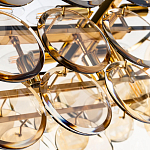 Люстра с круглыми стеклянными подвесками Cardiel Amber Glass Chandelier варинант исполнения - 4 | Loft Concept в Ижевске