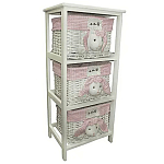 Стеллаж для детской с животными с плетенными корзинами Cute Elephant варинант исполнения - 1 | Loft Concept в Ижевске