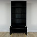 Книжный Стеллаж Elsa Dreams Black с задней стенкой варинант исполнения - 4 | Loft Concept в Ижевске