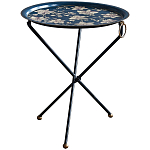 Круглый приставной столик складной Chinoiserie Flowers Side Table варинант исполнения - 1 | Loft Concept в Ижевске